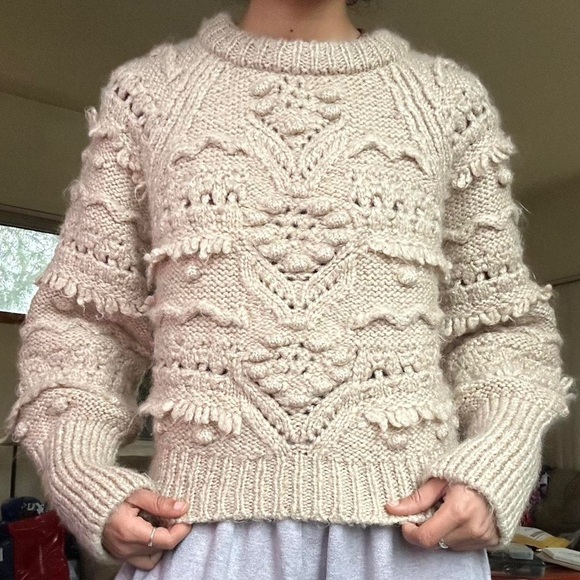 Zara Beige Textured Knit Sweater - Picture 11 of 13